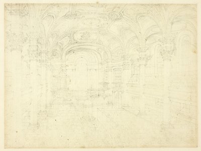 セント・マーチンズ・イン・ザ・フィールズの習作（『Microcosm of London』より 作： Augustus Charles Pugin