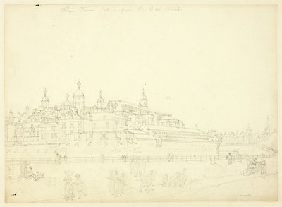 ロンドンの小宇宙から、新しい造幣局から取られた塔の習作 作： Augustus Charles Pugin