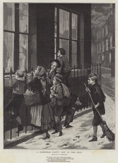 寒い中のクリスマスパーティー 作： Augustus Edward Mulready