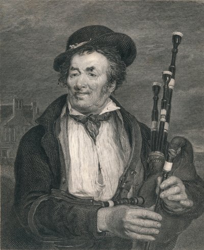 「The Bag Piper, from David Wlkie, R.A.」 作： Augustus Fox