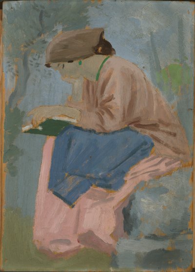 読書する女性 - プロバンス研究 作： Augustus John