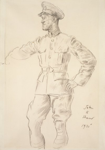 航空機の肖像画T.E. アラビアのショーローレンス、1935年 作： Augustus John