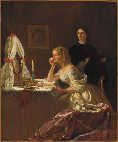 彼女のトイレで若い女性 作： Augustus Leopold Egg