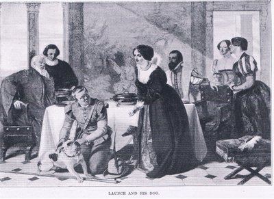 ラウンズとその犬（『The Magazine of Art』1893年、Cassell and Companyより 作： Augustus Leopold Egg