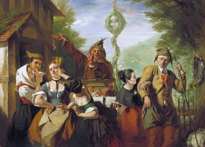 「冬物語の一場面」、1845 年 作： Augustus Leopold Egg
