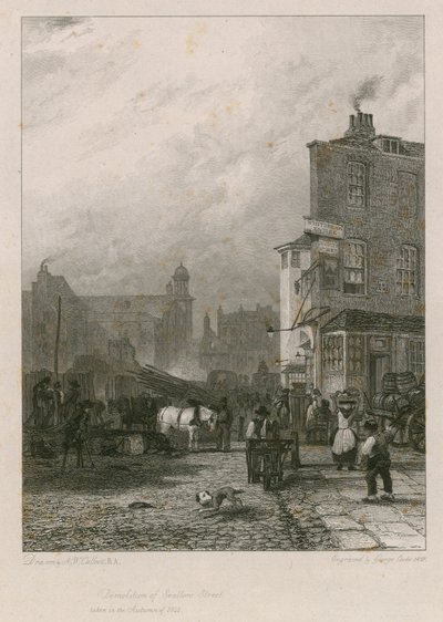 ロンドンのスワローストリートの解体 作： Augustus Wall Callcott