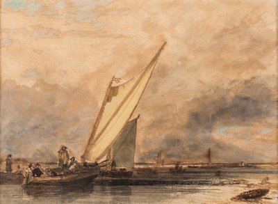 メドウェイにて、制作年不詳（水彩、紙） 作： Augustus Wall Callcott