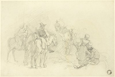 休憩中の旅行者 作： Augustus Wall Callcott