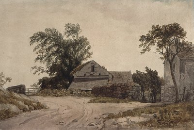 道端のコテージ（デッサン） 作： Augustus Wall Callcott
