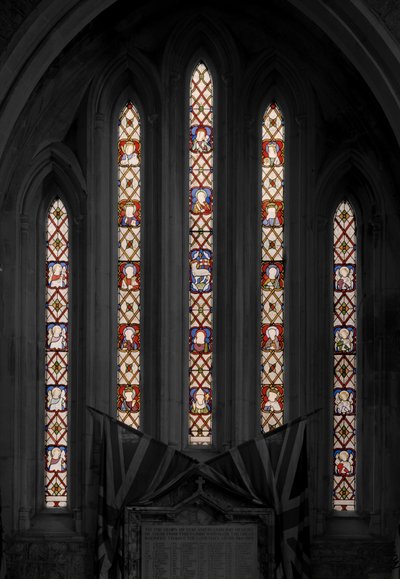 羊の礼拝、1850（ステンドグラス） 作： Augustus Welby Northmore Pugin