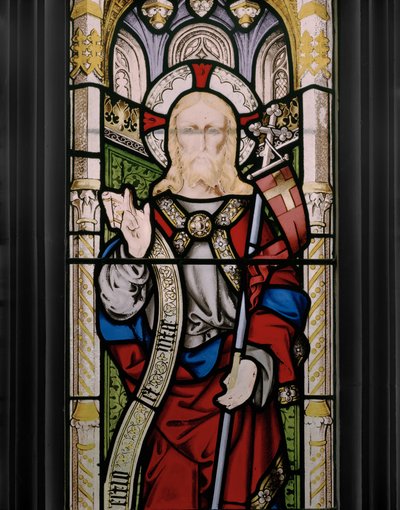キリストの祝福、詳細、1851年（ステンドグラス） 作： Augustus Welby Northmore Pugin