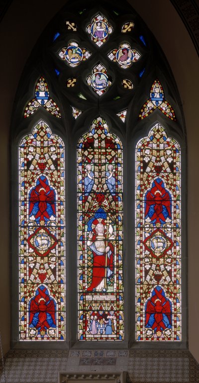 セラフィムのキリスト、1844年頃（ステンドグラス） 作： Augustus Welby Northmore Pugin