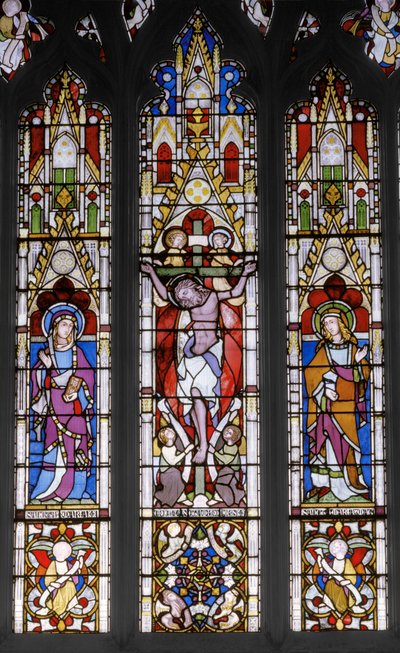 聖人のはりつけ、1851年（ステンドグラス） 作： Augustus Welby Northmore Pugin