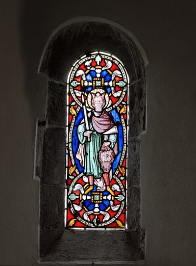 ゴリアテの頭を持つデビッド、1849年（ステンドグラス） 作： Augustus Welby Northmore Pugin