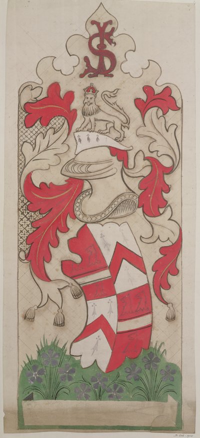 国会議事堂の装飾デザイン（紙に鉛筆、ガッシュ、トイレ） 作： Augustus Welby Northmore Pugin