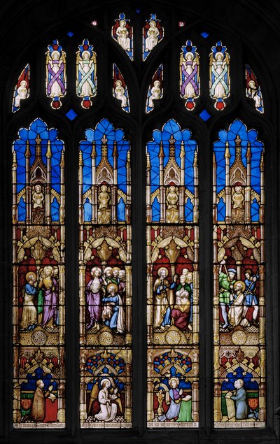 聖トーマス使徒の生活、1843年頃（ステンドグラス） 作： Augustus Welby Northmore Pugin