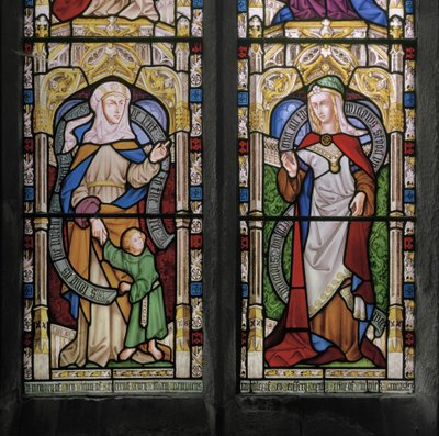 ハンナと若いサミュエル、ドーカス、1852年（ステンドグラス） 作： Augustus Welby Northmore Pugin
