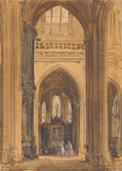 ゴシック様式の教会の内部 作： Augustus Welby Northmore Pugin
