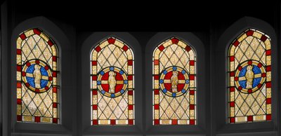 ライブラリーウィンドウ、c.1844（ステンドグラス） 作： Augustus Welby Northmore Pugin