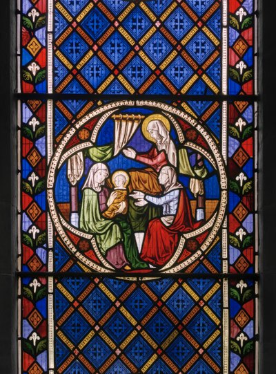 セントアンの生活、詳細、1848年（ステンドグラス） 作： Augustus Welby Northmore Pugin