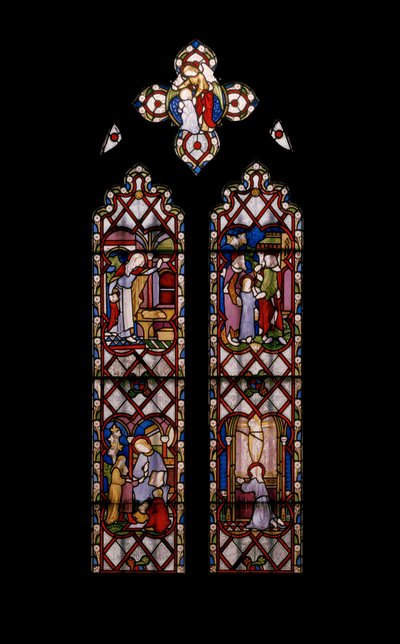聖母の生涯、1854年頃（ステンドグラス） 作： Augustus Welby Northmore Pugin