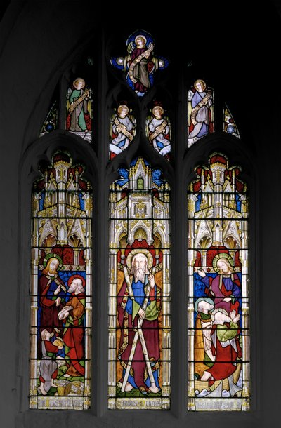 聖アンドリュー＆キリストの奇跡、1851年（ステンドグラス） 作： Augustus Welby Northmore Pugin