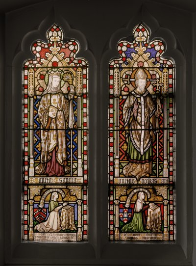 セントイザベラとセントトーマスオブカンタベリー、1848年（ステンドグラス） 作： Augustus Welby Northmore Pugin