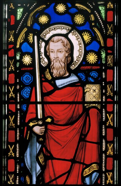 セントポール、詳細、c.1845（ステンドグラス） 作： Augustus Welby Northmore Pugin