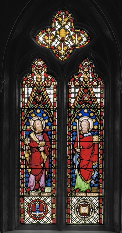 セントピーター＆セントポール、1845年頃（ステンドグラス） 作： Augustus Welby Northmore Pugin