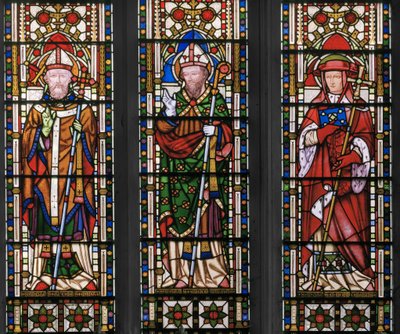 聖母マリアとキリスト、イーストウィンドウ、ディテール、1847-48（ステンドグラス） 作： Augustus Welby Northmore Pugin
