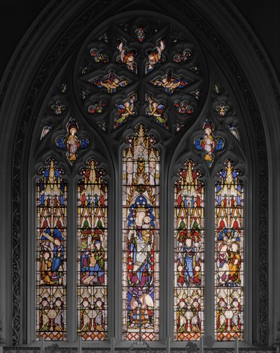 処女とキリスト、彼女の人生の場面、1851年（ステンドグラス） 作： Augustus Welby Northmore Pugin