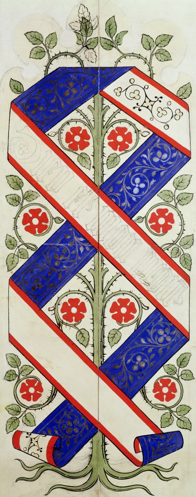 貴族院図書館の壁紙デザイン（紙と鉛筆） 作： Augustus Welby Northmore Pugin