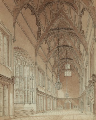 大学ホールの内部 作： Augustus Welby Pugin