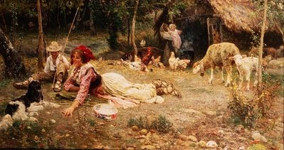 イタリアの農園風景 作： Aurelio Tiratelli