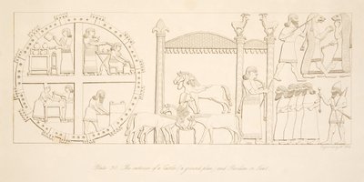 パブ、ニネベのモニュメントからの城（平面図）とパビリオンまたはテントの内部。 1849 作： Austen Henry Layard
