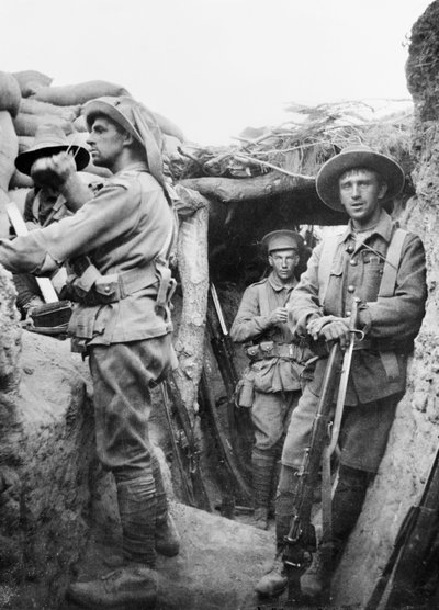 トルコのローンパイントレンチでのオーストラリア軍、1915年 作： Australian Photographer