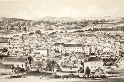 1879年、David Blair、McGrady、Thomson、およびNivenによる「オーストラレーシアの歴史」からのブリスベン 作： Australian School