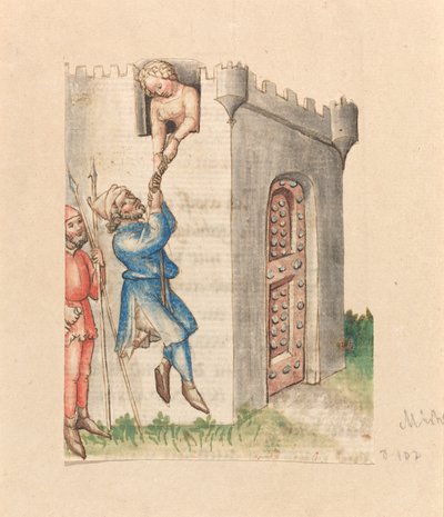 デビッドの脱出を助けるミコル 作： Austrian 15th Century