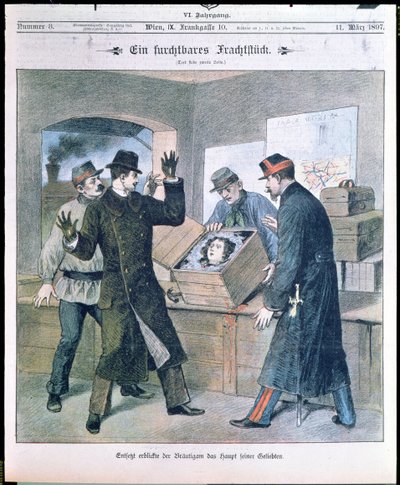 ひどい貨物、1897年3月のIllustrierte Zeitungの表紙 作： Austrian School