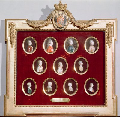 ジョセフ2世（1741-90）神聖ローマ皇帝とボヘミアとハンガリーの王、および彼の兄弟姉妹（妹のマリーアントワネットを含む）（1755-93）（ワックス） 作： Austrian School