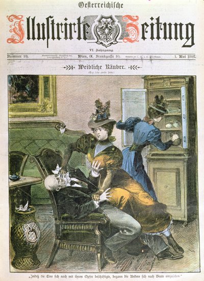レディ・ロバーズ、イラスト入り新聞の最初のページ、1897年5月 作： Austrian School