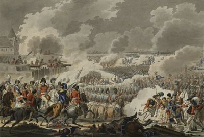 ウォータールーの戦い、1815年6月18日、Artaria and Co発行、1820年頃（カラーエッチング） 作： Austrian School