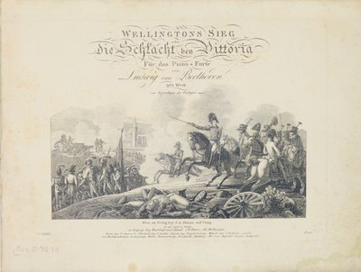 Wellingtons Victory、Op。のタイトルページ91、ウィーン、SA Steiner＆Comp。 作： Austrian School