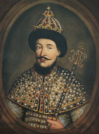 ロシアの皇帝アレクシス1世ミハイロヴィチの肖像1629-1676、1670年代 作： Austrian master