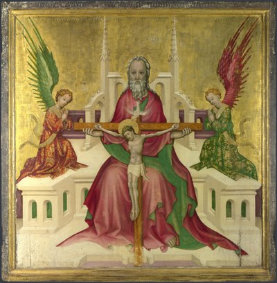十字架につけられたキリストとの三位一体、1410年頃 作： Austrian master