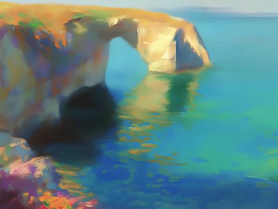 色鮮やかな海のアーチ 作： 