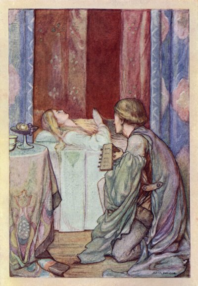 ジョン・キーツ：聖アグネスの前夜（カラーリソ） 作： Averil Mary Burleigh