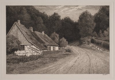 デンマーク語： 森のそばの農家 作： Axel Holm
