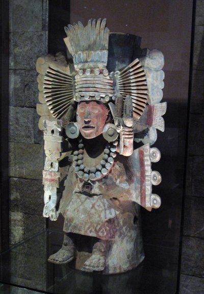 トウモロコシの女神Xilonen、Tlahuac、後古典期後期、c.1500の形の香炉 作： Aztec