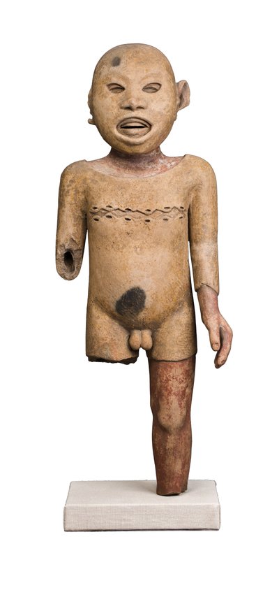 神シペトテックの儀式のなりすまし、おそらく中央ベラクルス、1450-1500 作： Aztec